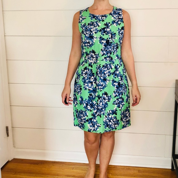 J. Crew Dresses & Skirts - J. Crew Green Floral Sheath Dress